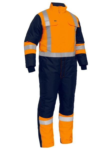 Bisley X taped two tone hi vis freezer coverall (BC6453T)