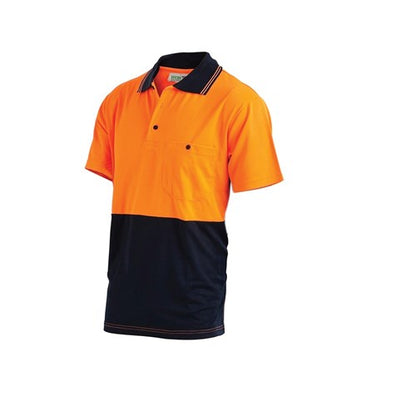 Workit Short Sleeve Poly Cotton Polo Shirt - Two Tone (5005)