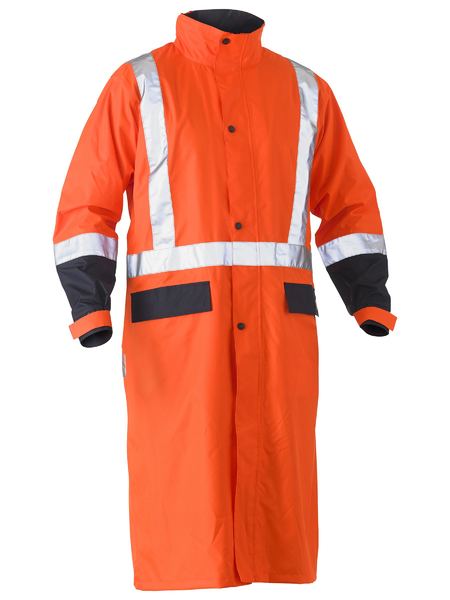 Bisley Taped Hi Vis Long Rain Coat - (BJ6961T)