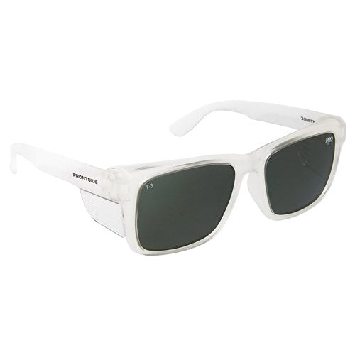 Pro Choice Safety Glasses Frontside Polarised Smoke Lens With Clear FrameEach of 1 (6512)