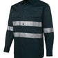 JB's 6HDNL Hi Vis (D+N) Long Sleeve 190g Shirt With Tape - Adults (6HDNL)