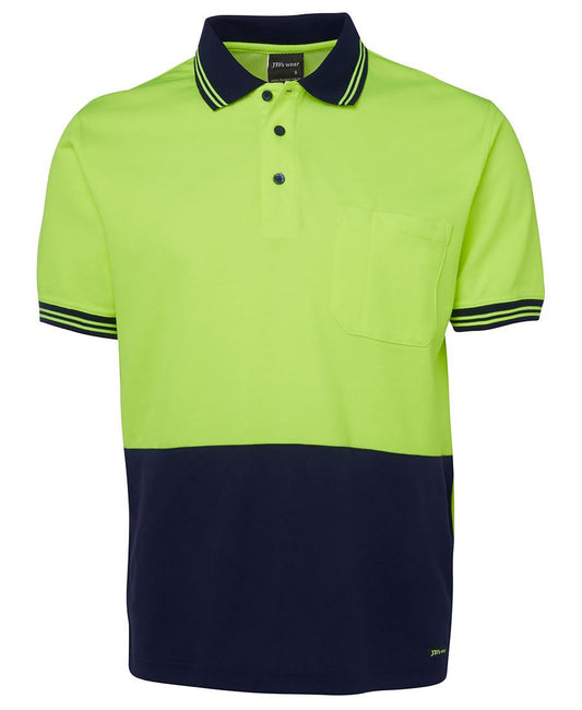 JBs Wear Hi Vis Short Sleeve Cotton Back Polo Adults (6HPS)