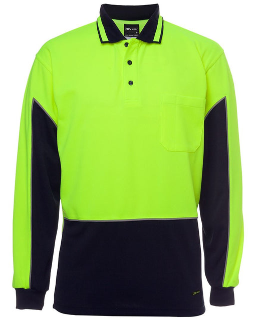 JBs Wear Hi Vis L/S Gap Polo (6HVGL)