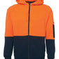 Jb's Hi Vis Hi Vis Full Zip Fleecy Hoodie - Adults (6HVH)