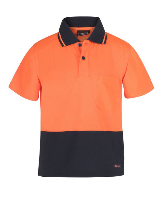 JB's Kids Hi Vis  Non Cuff Traditional Polo (6HVNC)