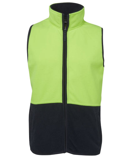 Jb's Hi Vis Polar Vest - Adults (6HVPV)