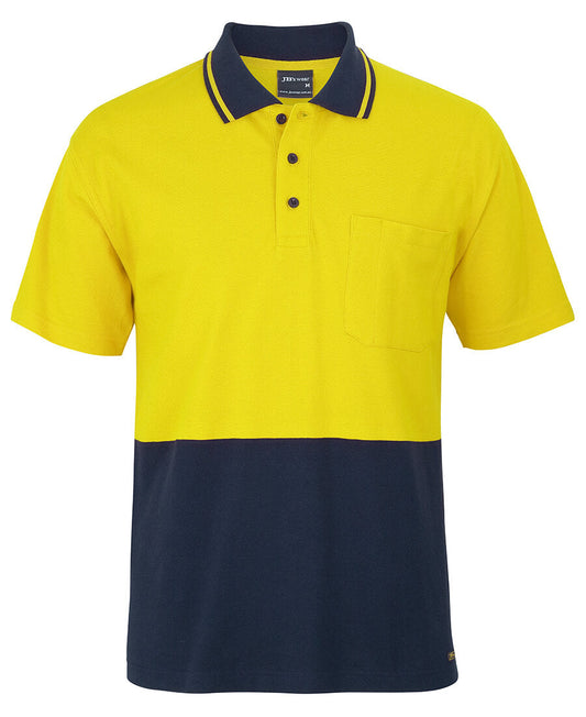 JBs Wear Hi Vis S/S Cotton Pique Trad Polo (6HVQS)