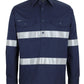 JB'S Hi Vis Close Front L/S 150G Work Shirt Reflective Tape (6HWCT)