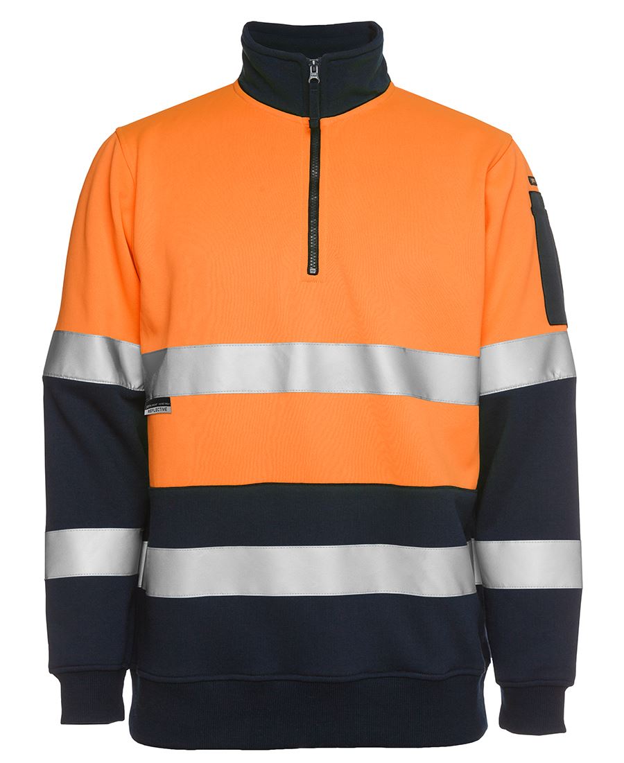 JB's Hi Vis 1/2 Zip D+N Fleecy Sweat - Adults (6HZFS)