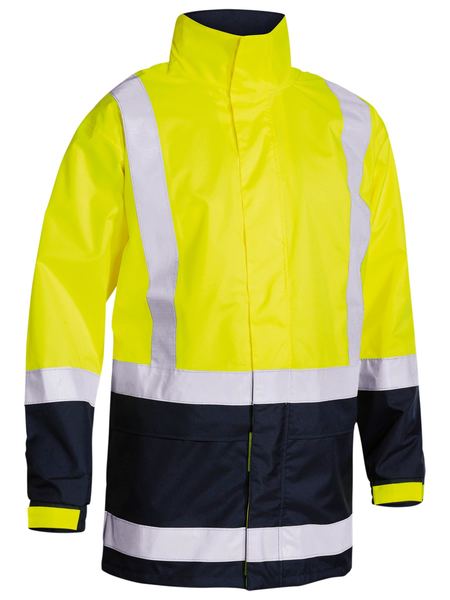 Bisley Two Tone Taped Hi Vis Rain Shell Jacket-(BJ6966T)