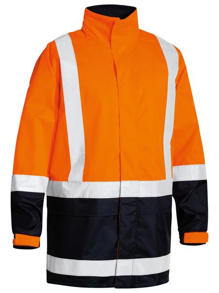 Bisley Two Tone Taped Hi Vis Rain Shell Jacket-(BJ6966T)