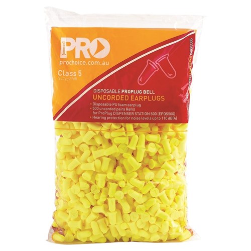 Pro Choice Pro-Bell Pu Earplugs Dispenser Refill - 500 Pairs Per Bag Each of 1 (EPYU500R)