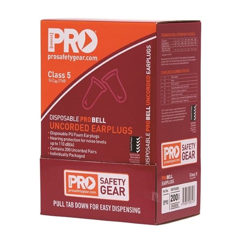 Pro Choice Pro-Bell Pu Earplugs Uncorded - Box Of 200Box of 1 (EPYU)