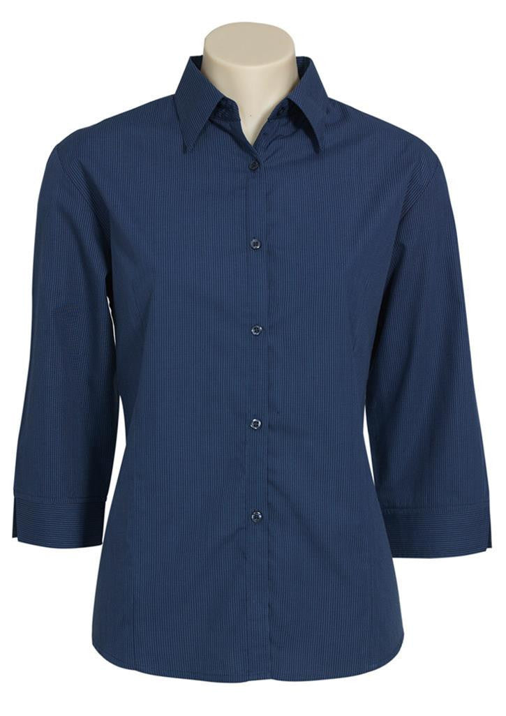 Biz Collection Ladies Micro Check 3/4 Sleeve Shirt (LB8200)