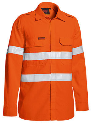 Bisley Tencate Tecasafe Plus Taped Hi Vis FR Lightweight Vented Long Sleeve Shirt-(BS8238T)