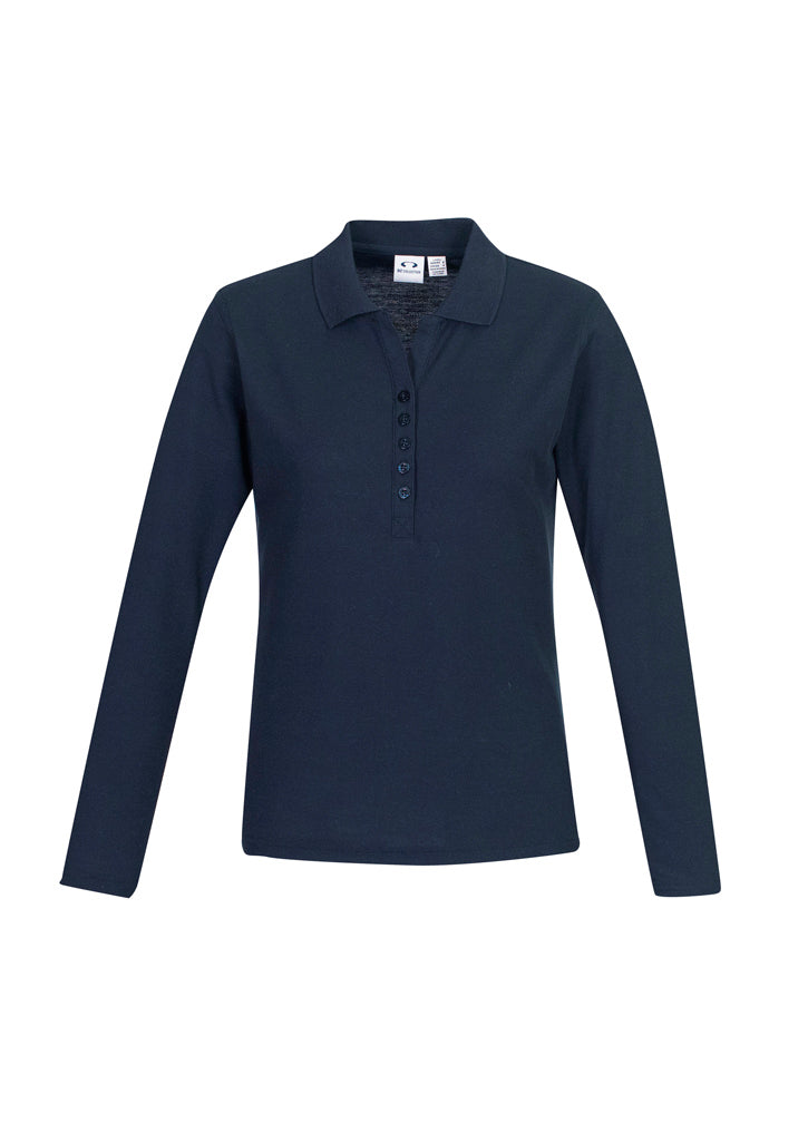 Biz Collection Womens Crew L/S Polo (P400LL)