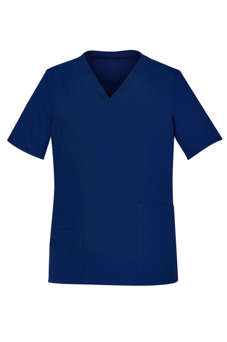 Biz Care Womens Avery Easy Fit V-Neck Scrub Top (CST941LS)