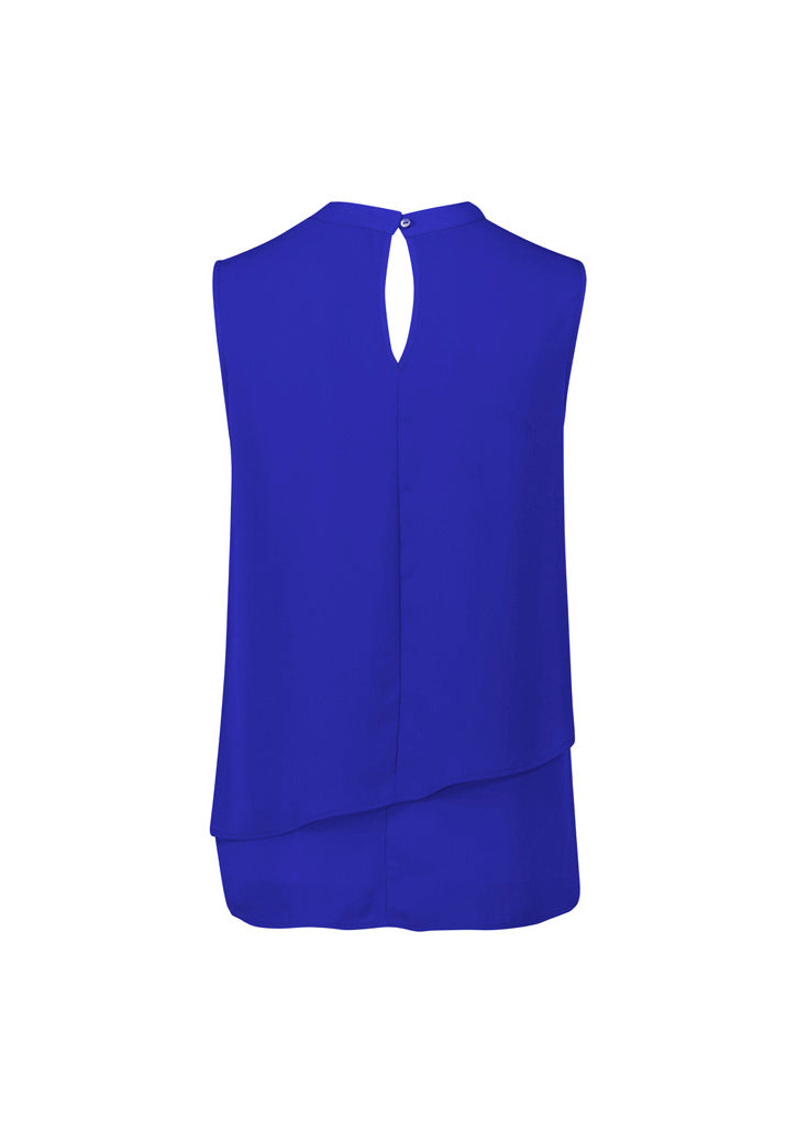 Biz Corporate Seville Womens Sleeveless Layered Blouse (RB260LN)