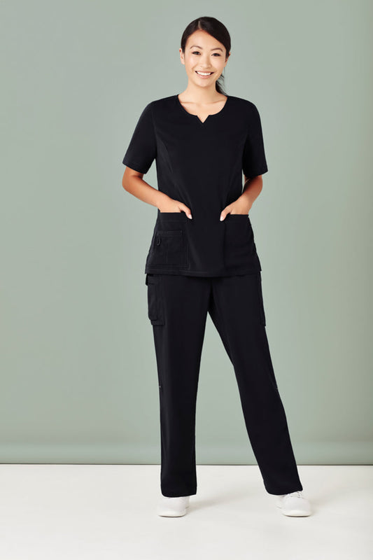 Biz Care Womens Avery Multi-pocket Straight Leg Pant (CSP944LL)