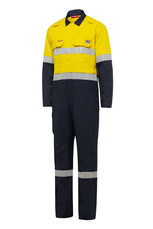 Hard Yakka Shieldtec Fr Hi-Visibility Two Tone Coverall With Fr Tape (Y00055)