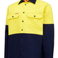 Hard Yakka Hi Vis L/Sl H/Weight 2Tone Cotton Drill Shirt (Y04605)