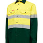 Hard Yakka Hi Vis L/Slv Two Tone Cotton Drill Shirt W/Tape (Y04610)