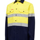 Hard Yakka Hi Vis L/Slv Two Tone Cotton Drill Shirt W/Tape (Y04610)