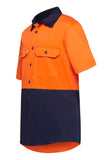 Hard Yakka S/Sl L/Weight Drill 2 Tone Ventilated Shirt (Y04620)