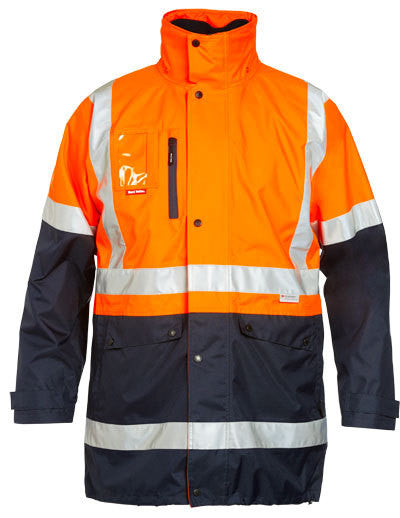 Hard Yakka Foundations Hi Visibility 4 In 1 Two Tone Jacket With Tape (Y06057)