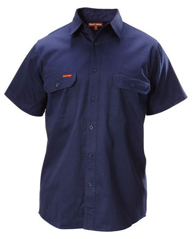 Hard Yakka Cotton Drill Shirt Closed Front Short Sleeve Y07540