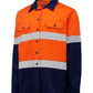 Hard Yakka L/Sl Hi Vis L/Weight 2 Tone Ventilated Shirt W/Tape-(Y08805)