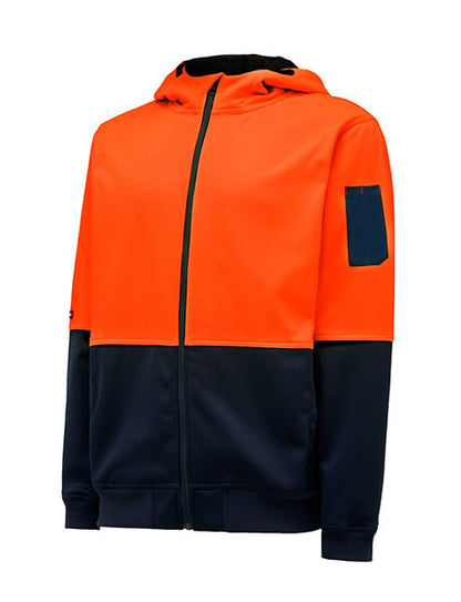 Hard Yakka Hi Vis 2Tone Brushed Fleece Full Zip Hoodie (Y19320)