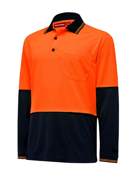 Hard Yakka Hi Vis 2 Tone L/Sl Micro Mesh Polo-(Y19610)