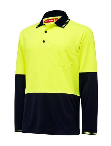 Hard Yakka Hi Vis 2 Tone L/Sl Micro Mesh Polo-(Y19610)