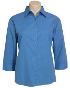 Biz Collection Ladies Micro Check 3/4 Sleeve Shirt (LB8200)