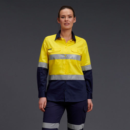 Bisley Womens Drill Shirt - Long Sleeve, Workwear Shirts Australia