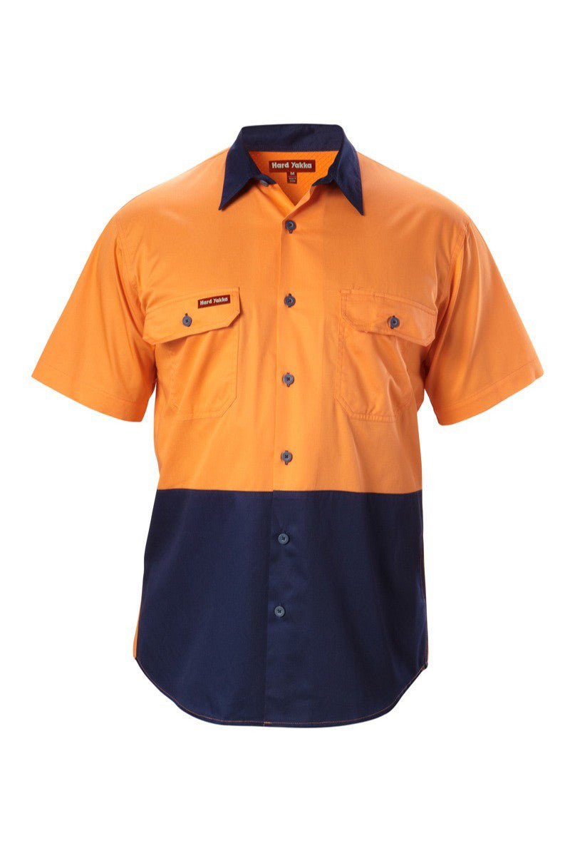 Hard Yakka Koolgear Hi Vis 2 Tone Vented S/Sl Shirt (Y07559)