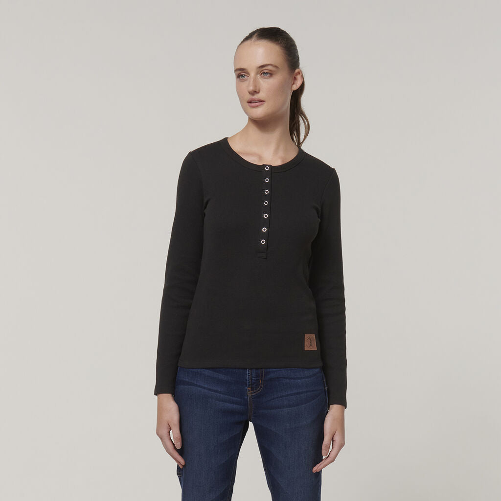 Hard Yakka Women's Henley (Y08237)