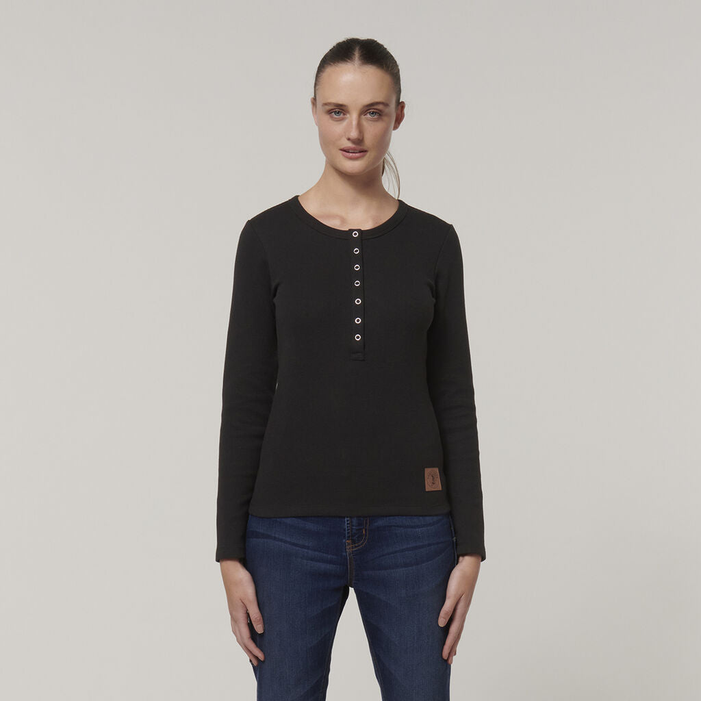 Hard Yakka Women's Henley (Y08237)