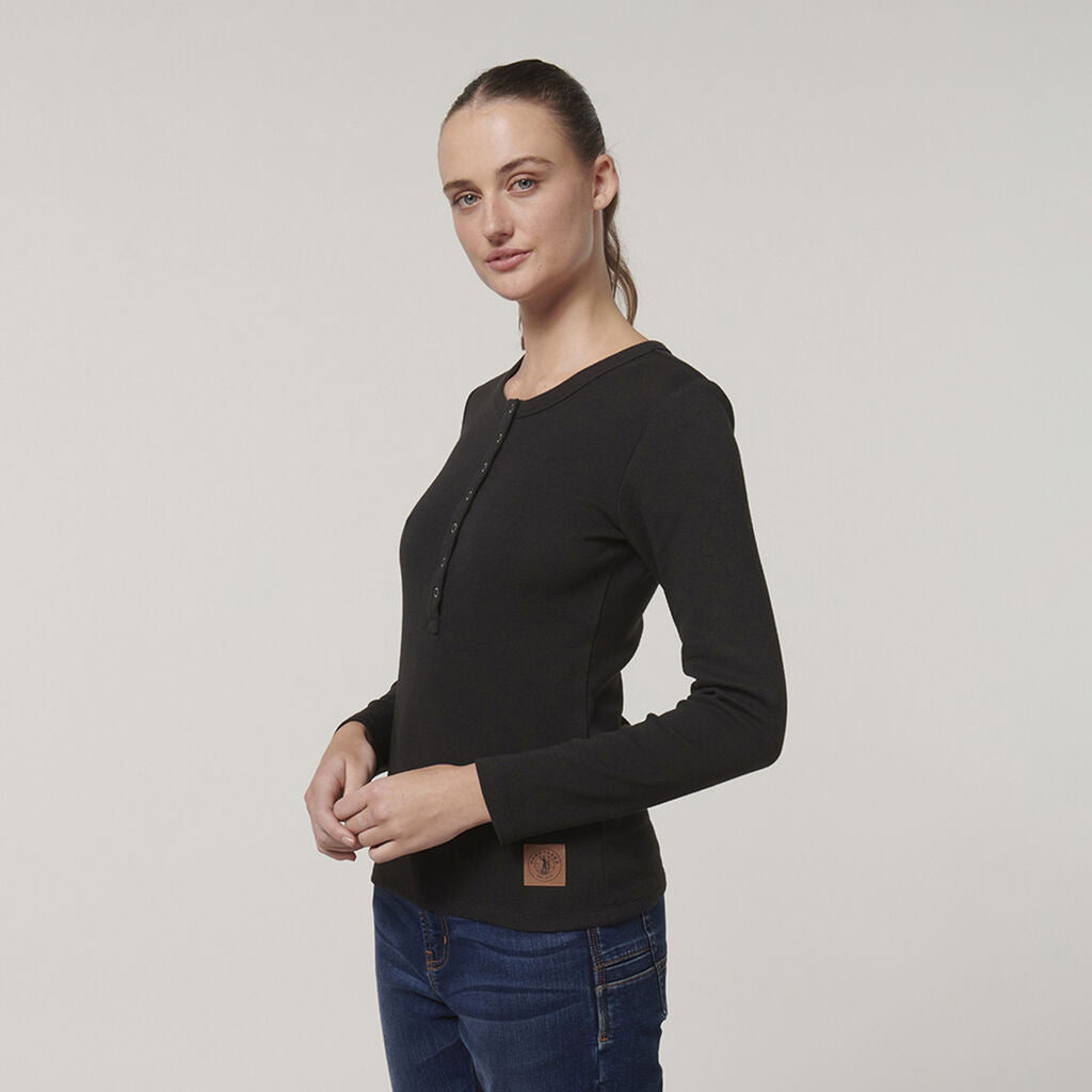 Hard Yakka Women's Henley (Y08237)