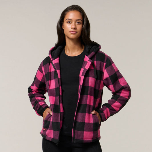 Hard Yakka Womens Check Zoodie-(Y08522)