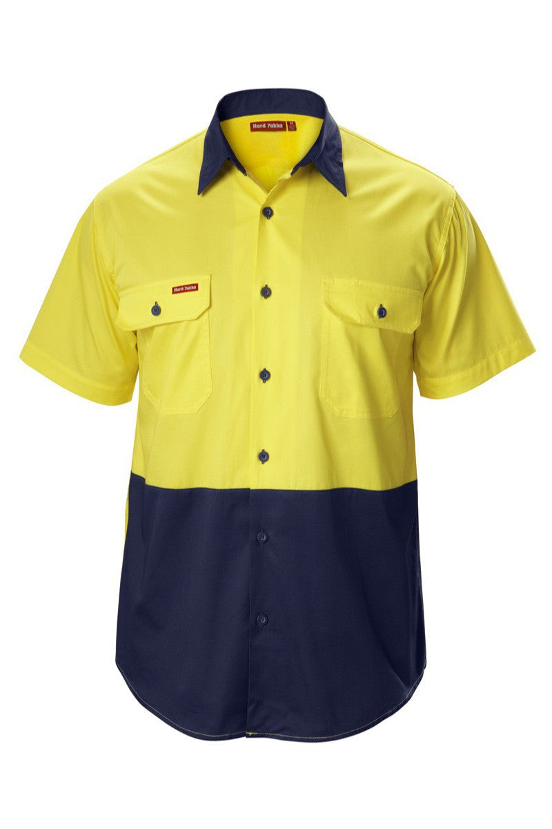 Hard Yakka Koolgear Hi Vis 2 Tone Vented S/Sl Shirt (Y07559)