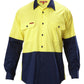 Hard Yakka Koolgear Hi visibility Two Tone Cotton Twill Ventilated Shirt Long Sleeve (Y07558)