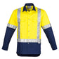 Syzmik Mens Hi Vis Spliced Industrial Shirt - Shoulder Taped (ZW124)